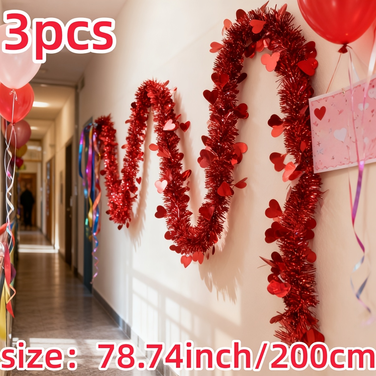 3 peças de Guirlandas de Plást - Tinsel Garland Decoration avaliação e preço