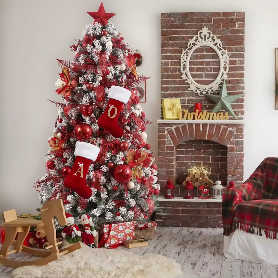 Novo alfabeto criativo natal m - Christmas Stocking Hanging avaliação e preço