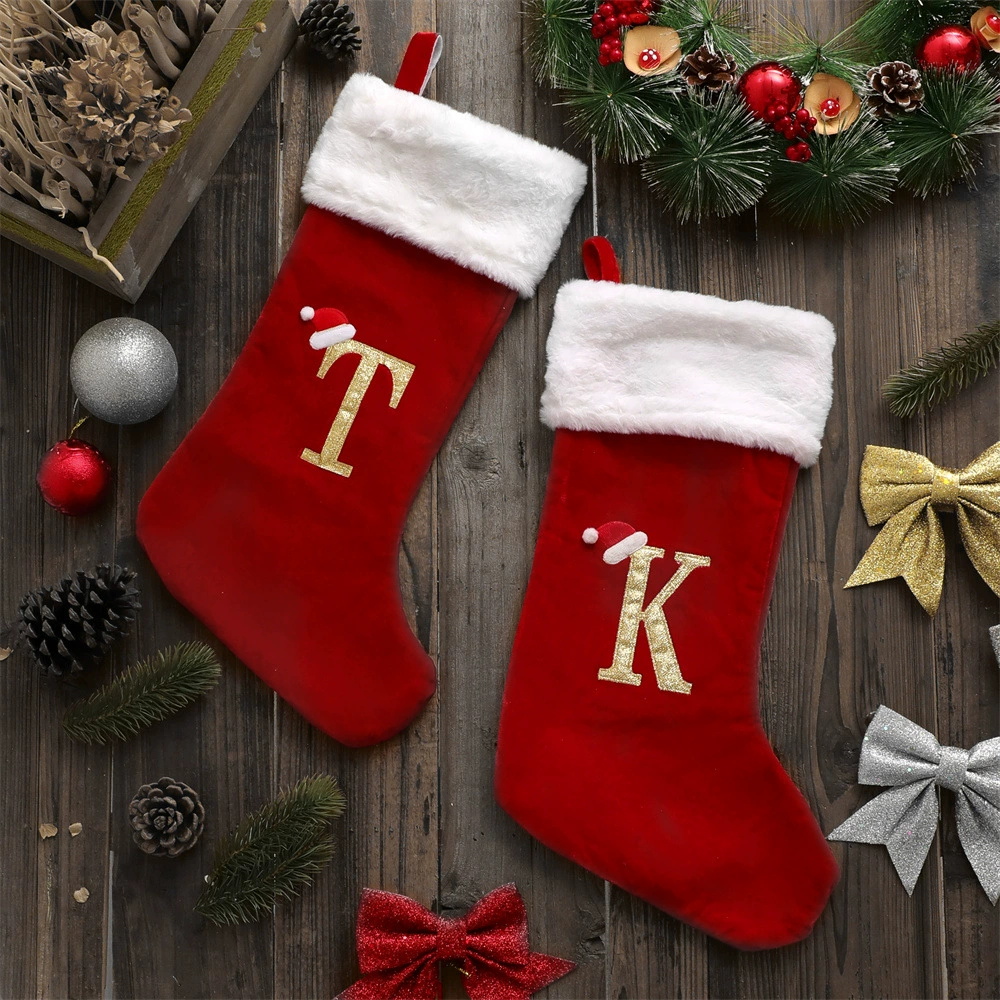 Novo alfabeto criativo natal m - Christmas Stocking Hanging avaliação e preço