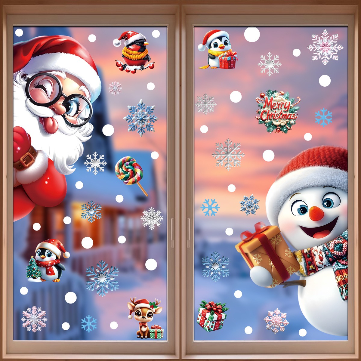 Adesivos de janela de natal ho - Snowflake Window Decal avaliação e preço