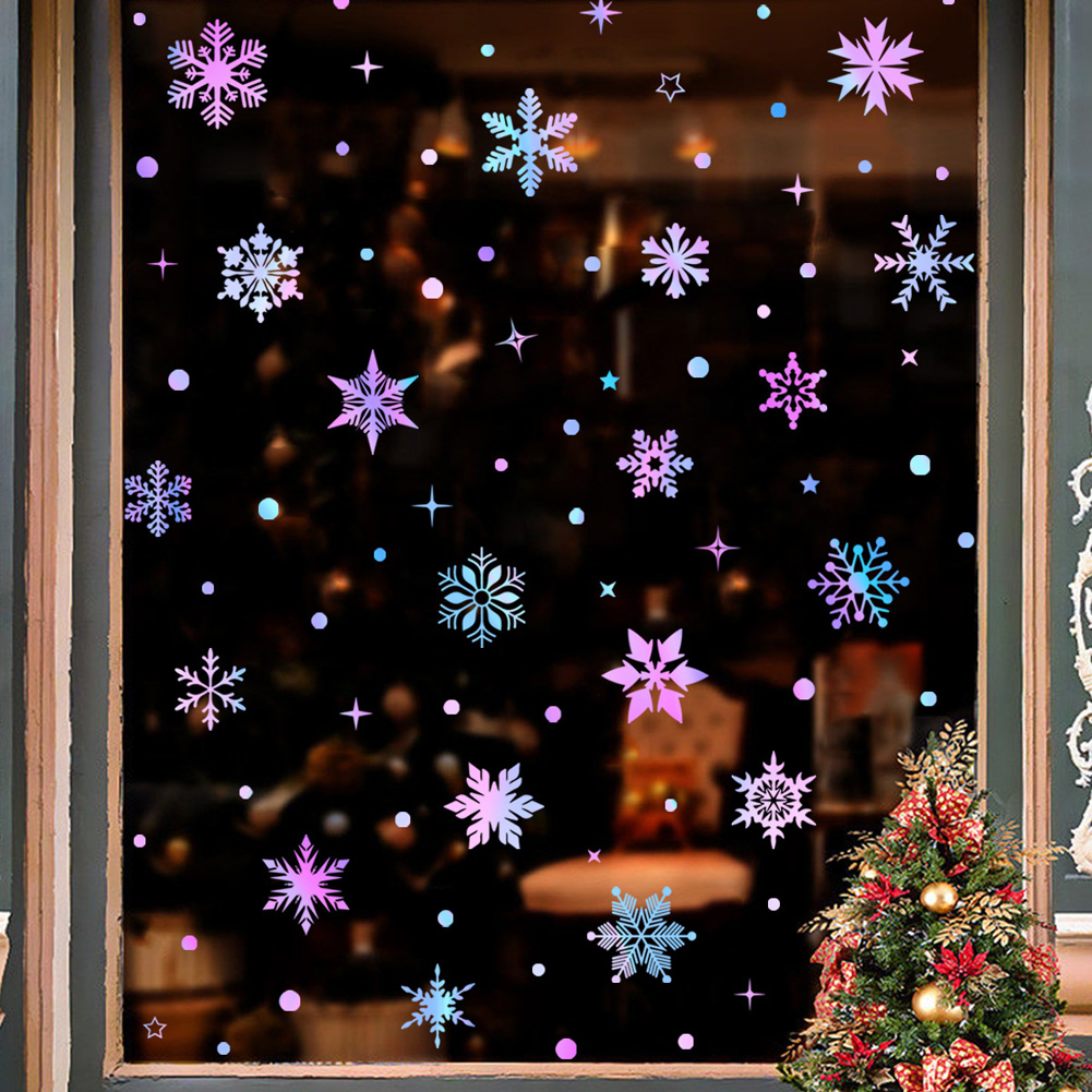 Adesivo de parede com flocos d - Snowflake Window Decal avaliação e preço