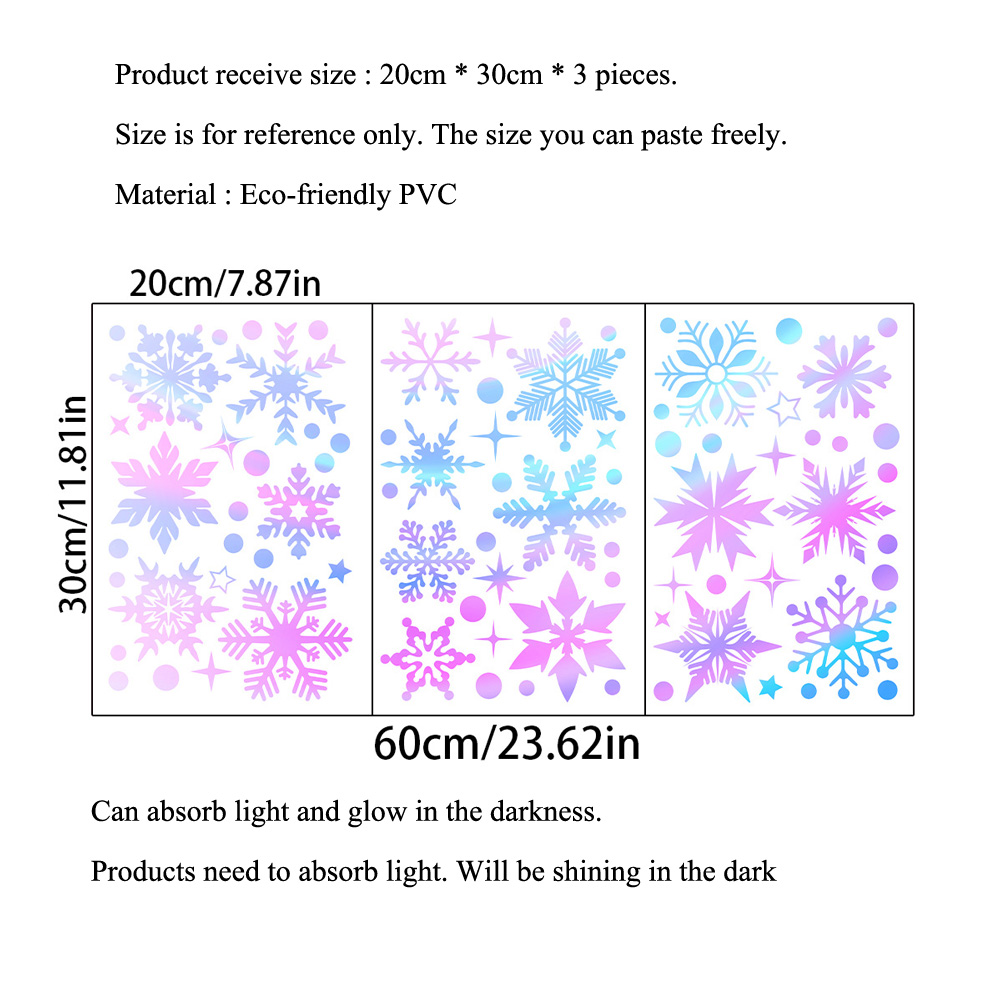 Adesivo de parede com flocos d - Snowflake Window Decal avaliação e preço