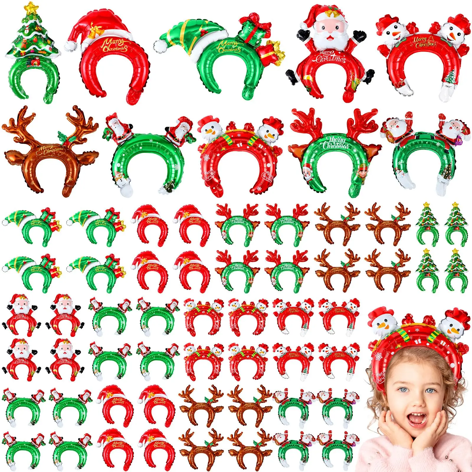 Natal inflável headbands santa - Reindeer Antlers Headband avaliação e preço