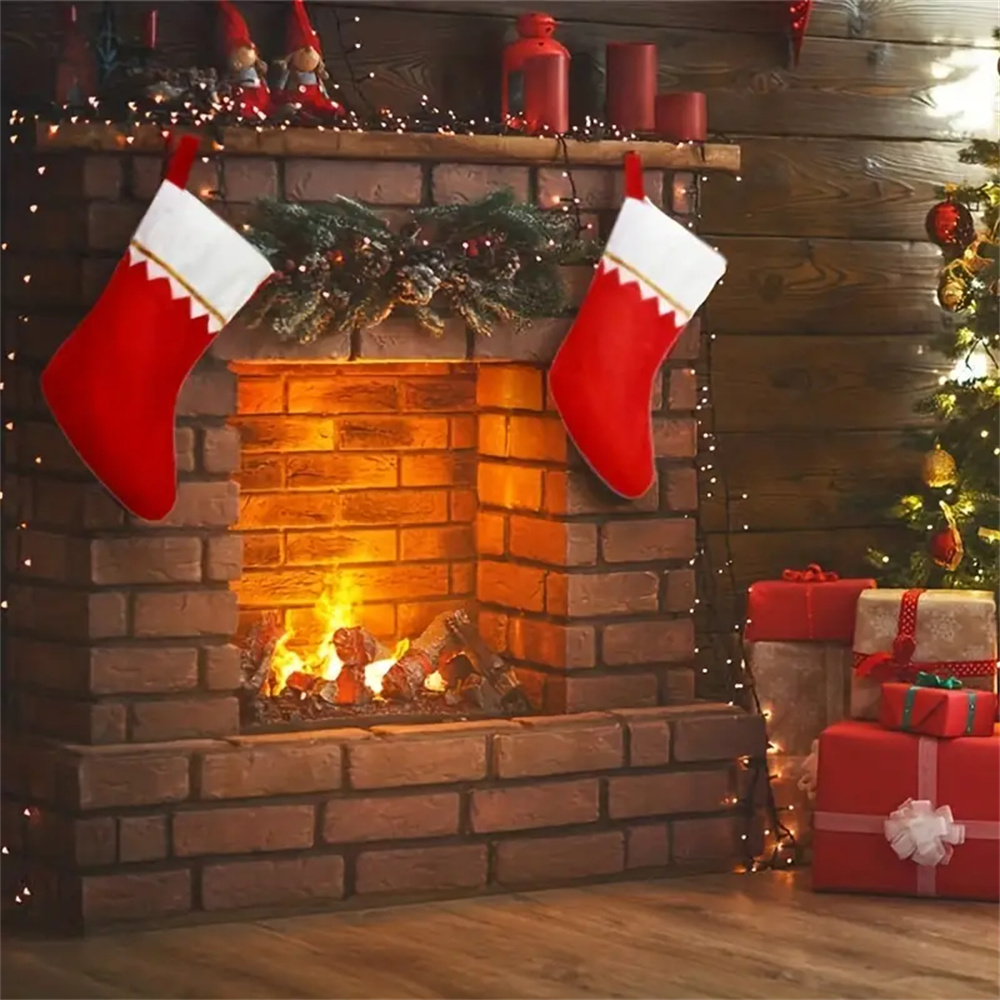 12pçs meias de natal de feltro - Christmas Stocking Hanging avaliação e preço
