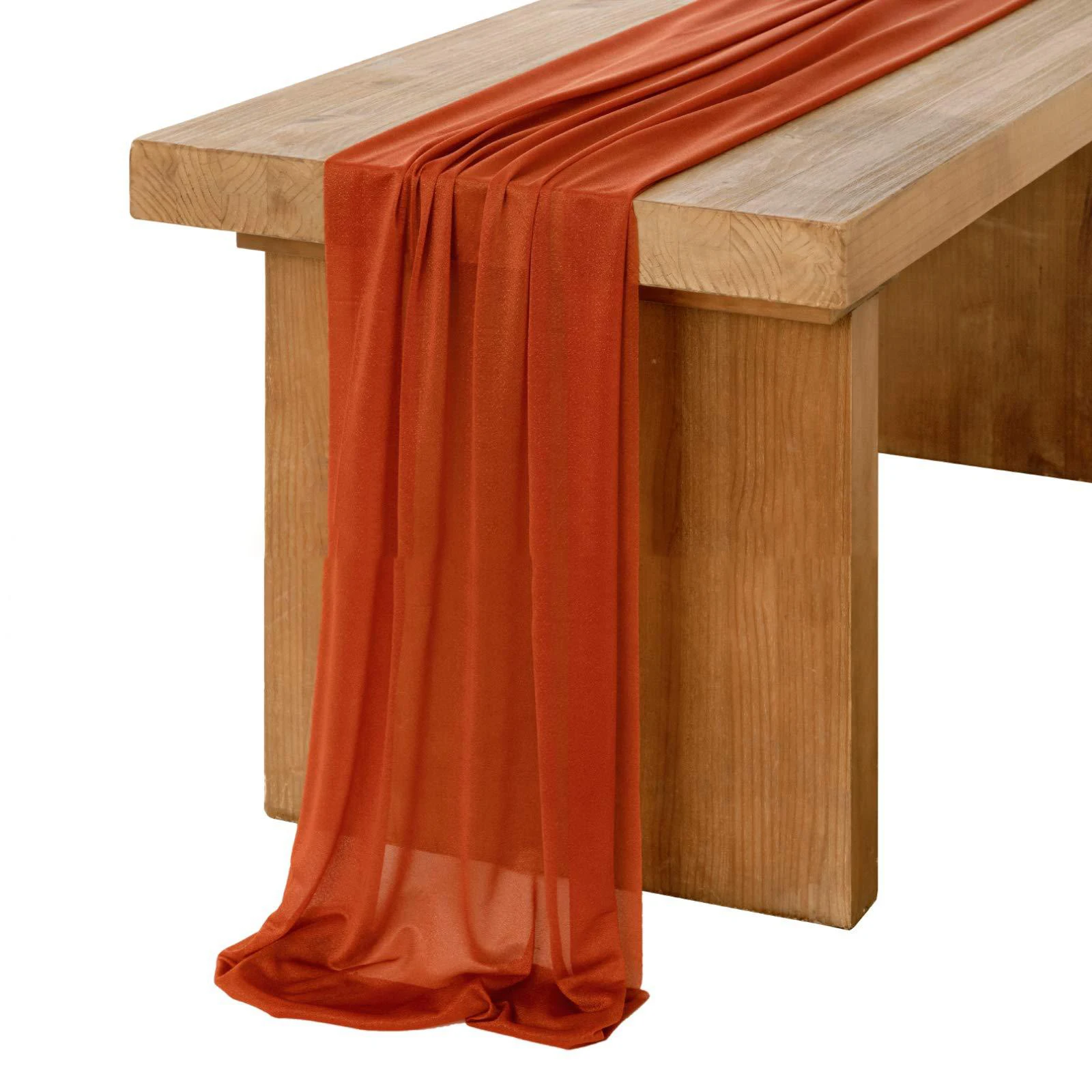 Corredor de mesa branca chiffo - Christmas Table Runner avaliação e preço