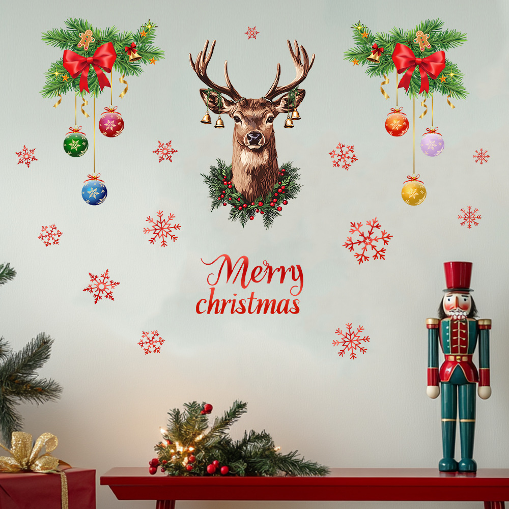 Natal floco de neve cabeça de  - Snowflake Window Decal avaliação e preço
