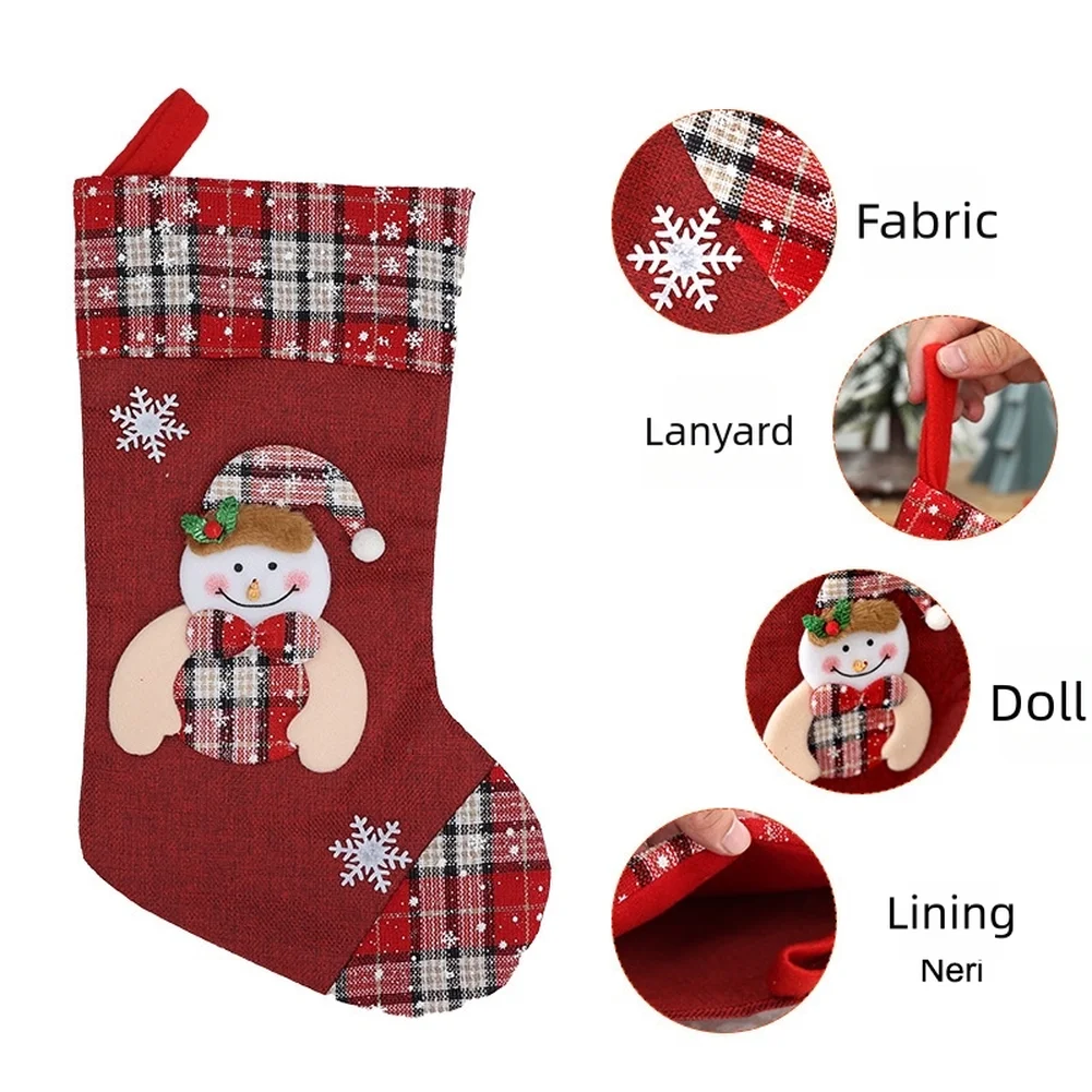 1 pçs meia de natal presente s - Christmas Stocking Hanging avaliação e preço
