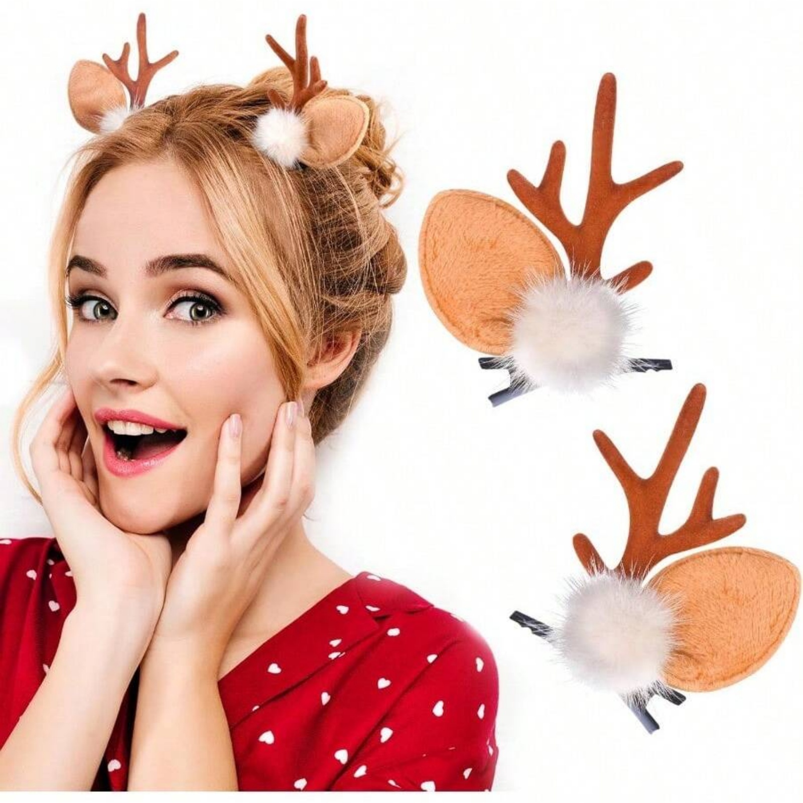 2 pçs natal chifres de rena gr - Reindeer Antlers Headband avaliação e preço