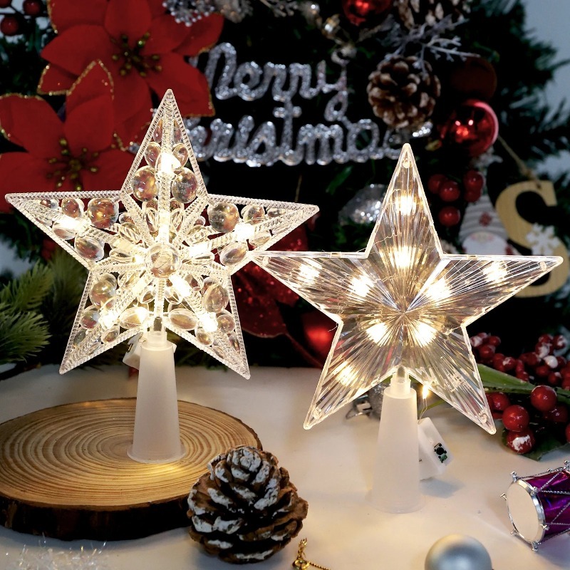 15cm decoração de natal brilha - Star Tree Topper avaliação e preço