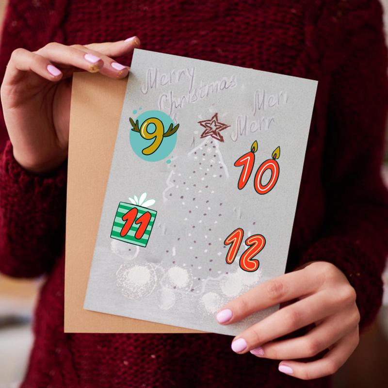 Feliz natal adesivos calendári - Advent Calendar Gift avaliação e preço