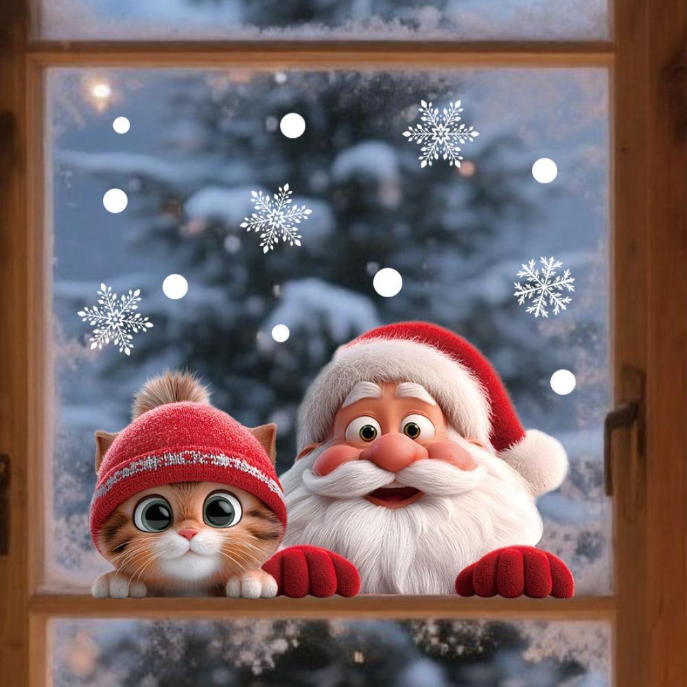 2 pçs janela de natal adere ad - Snowflake Window Decal avaliação e preço
