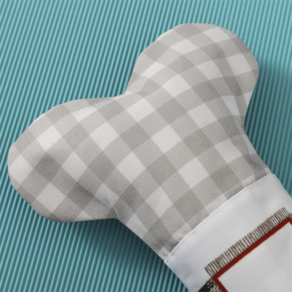 Meia xadrez Pet Natal para cãe - Christmas Stocking Hanging avaliação e preço