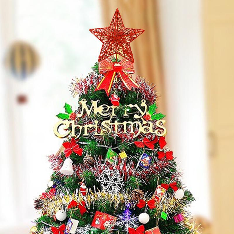 1pc ouro/prata/vermelho/azul g - Star Tree Topper avaliação e preço