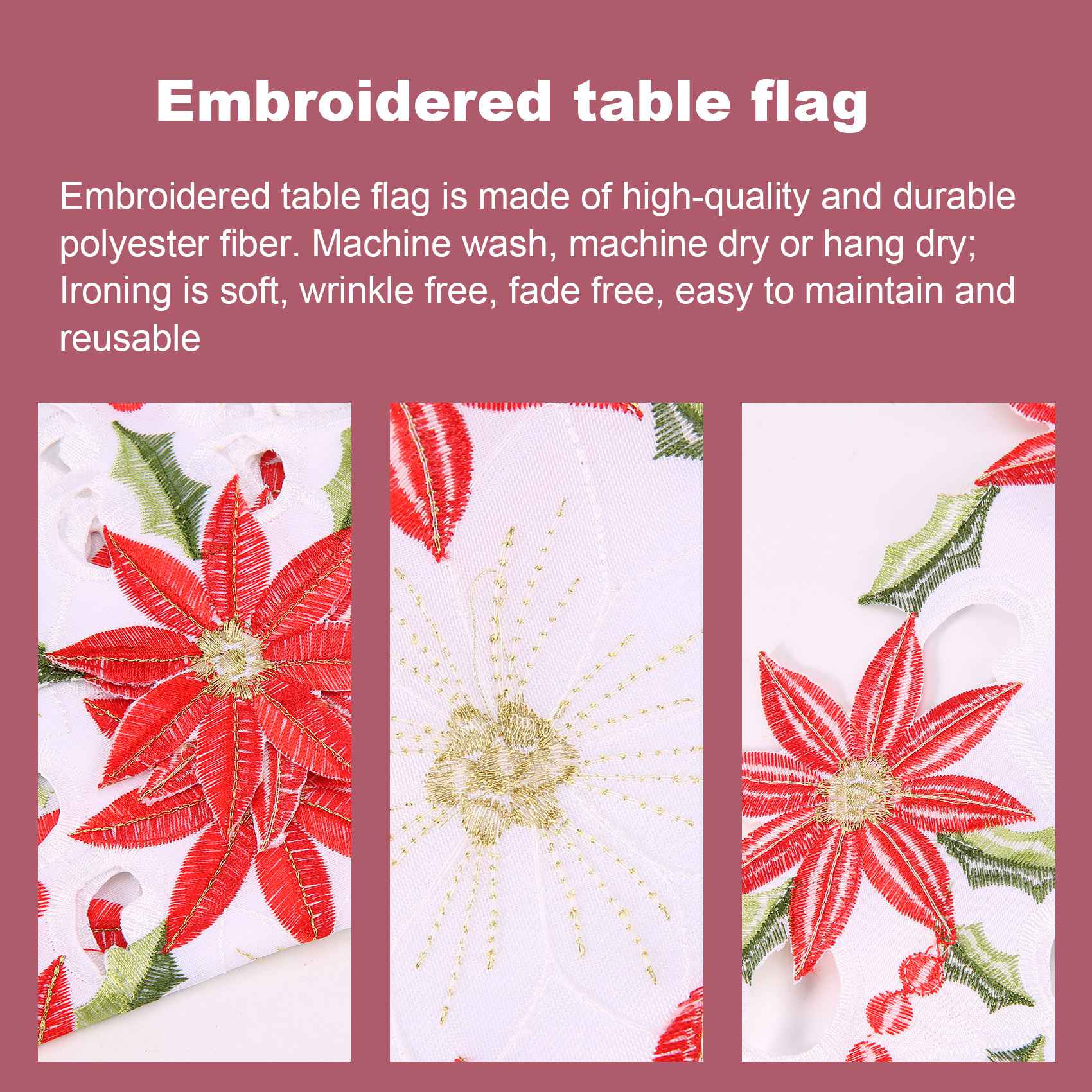 Corredor de mesa bordado de Na - Christmas Table Runner avaliação e preço