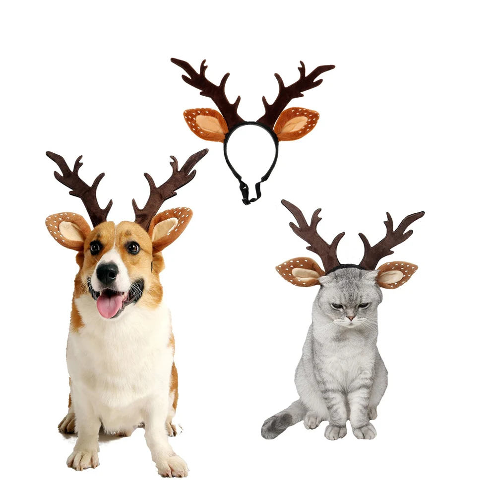 Cães headbands veado traje cha - Reindeer Antlers Headband avaliação e preço