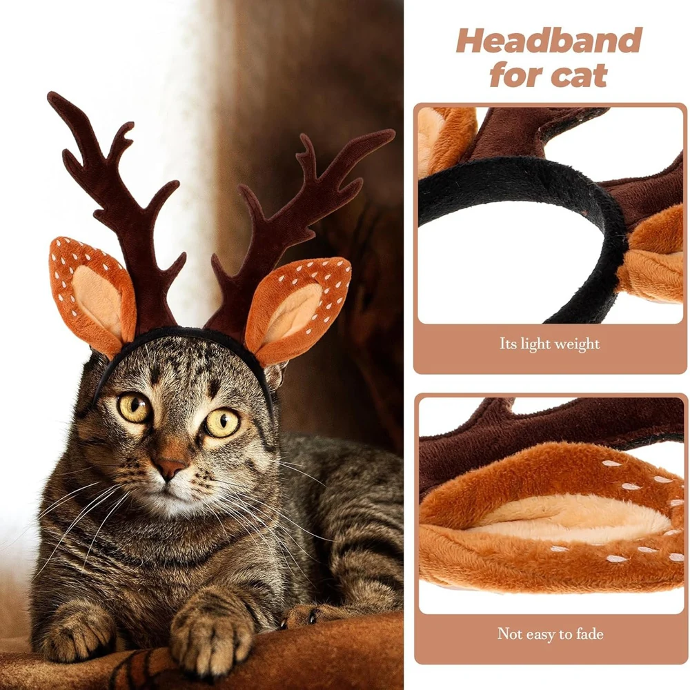 Cães headbands veado traje cha - Reindeer Antlers Headband avaliação e preço