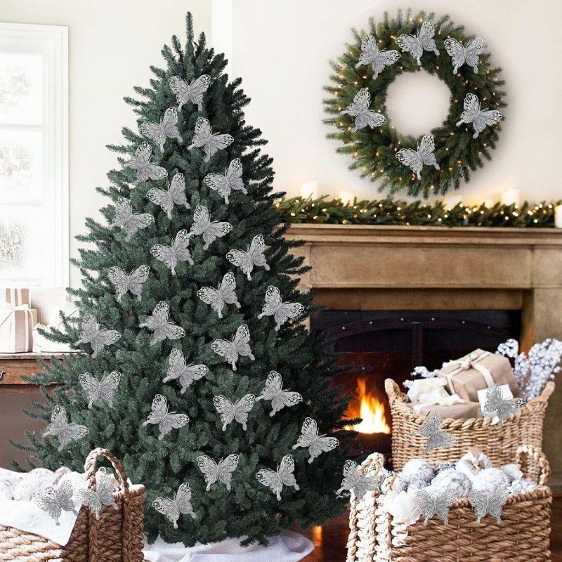 Clipes de Borboleta Oco com Gl - Christmas Wreath Fake avaliação e preço