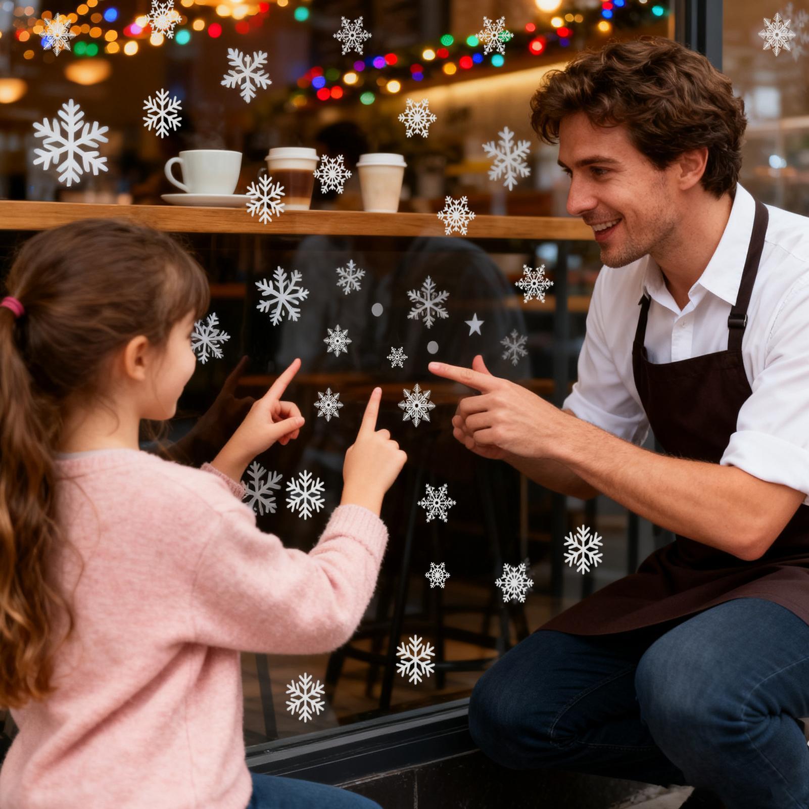 Floco de neve janela adere nat - Snowflake Window Decal avaliação e preço