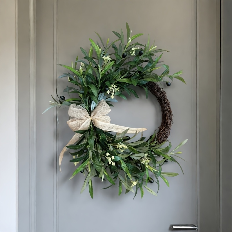 2025 Grinalda de Azeitona Arti - Christmas Wreath Fake avaliação e preço