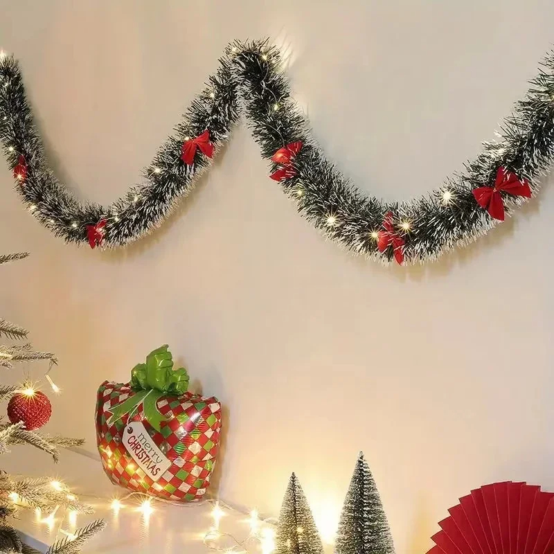 Natal enfeites guirlanda artif - Tinsel Garland Decoration avaliação e preço