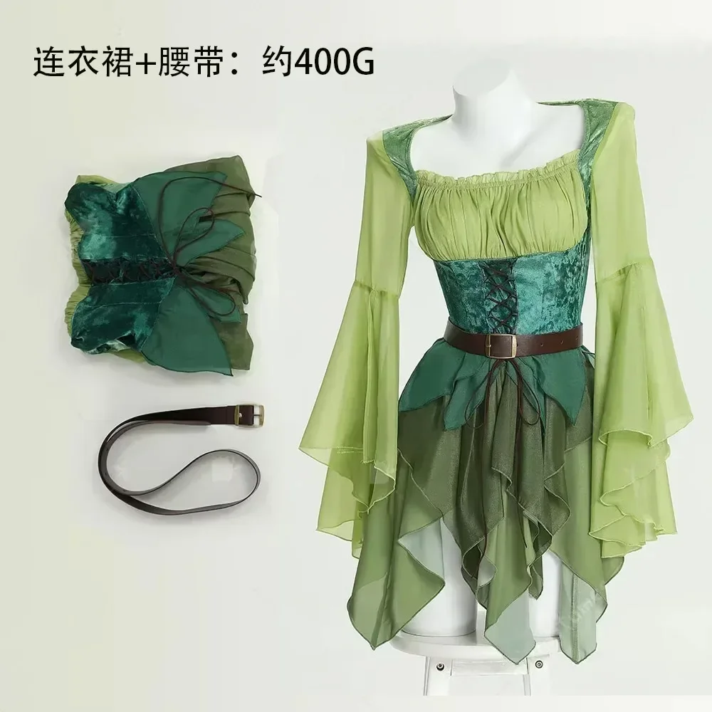 Vestido de Fada Verde Medieval - Elf Costume Christmas avaliação e preço