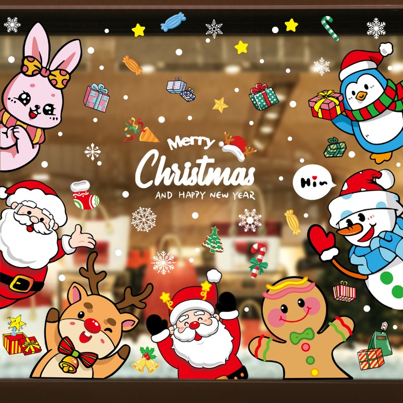 2025 natal decorativo janela d - Snowflake Window Decal avaliação e preço