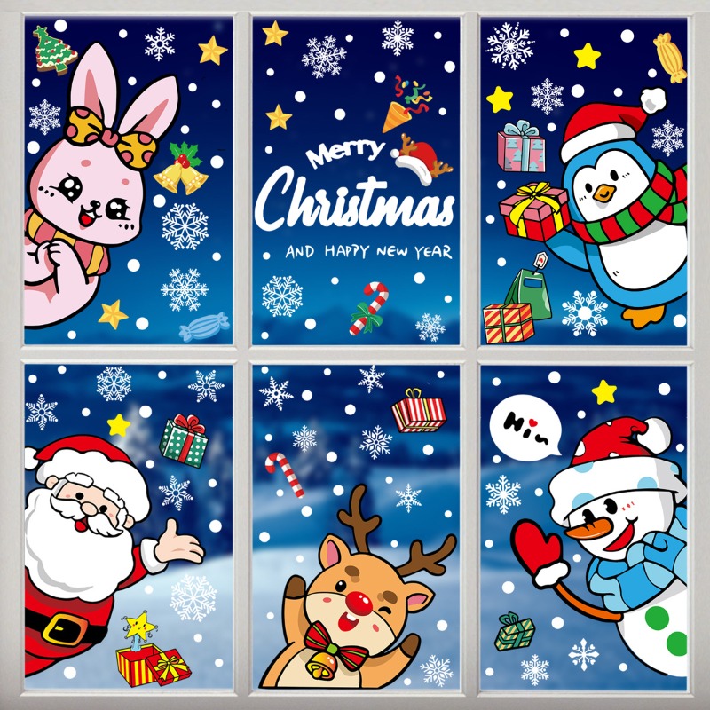 2025 natal decorativo janela d - Snowflake Window Decal avaliação e preço