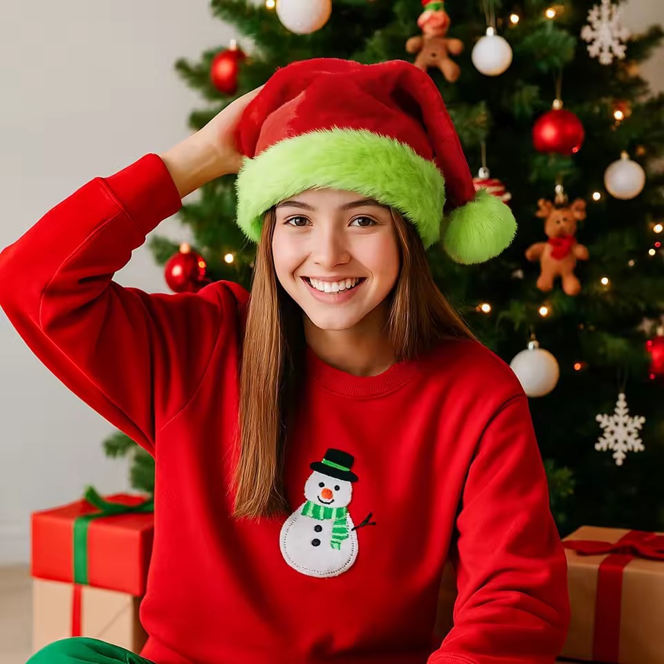 1 ou 10 Peças: Gorro de Papai  - Santa Hat Plush avaliação e preço